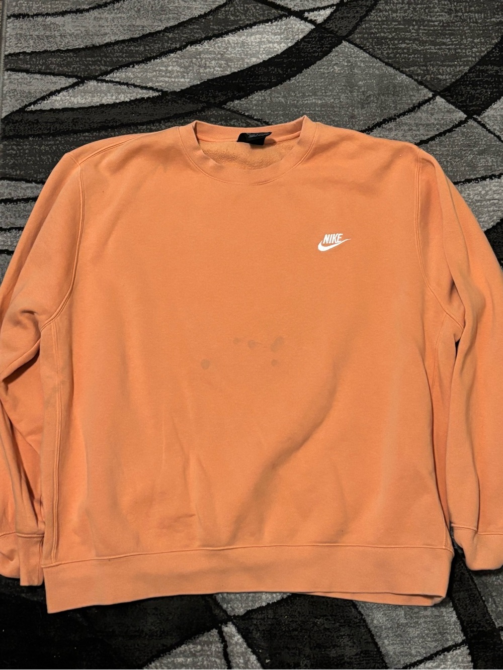 Nike Orange Crewneck Sweatshirt with Small Logo